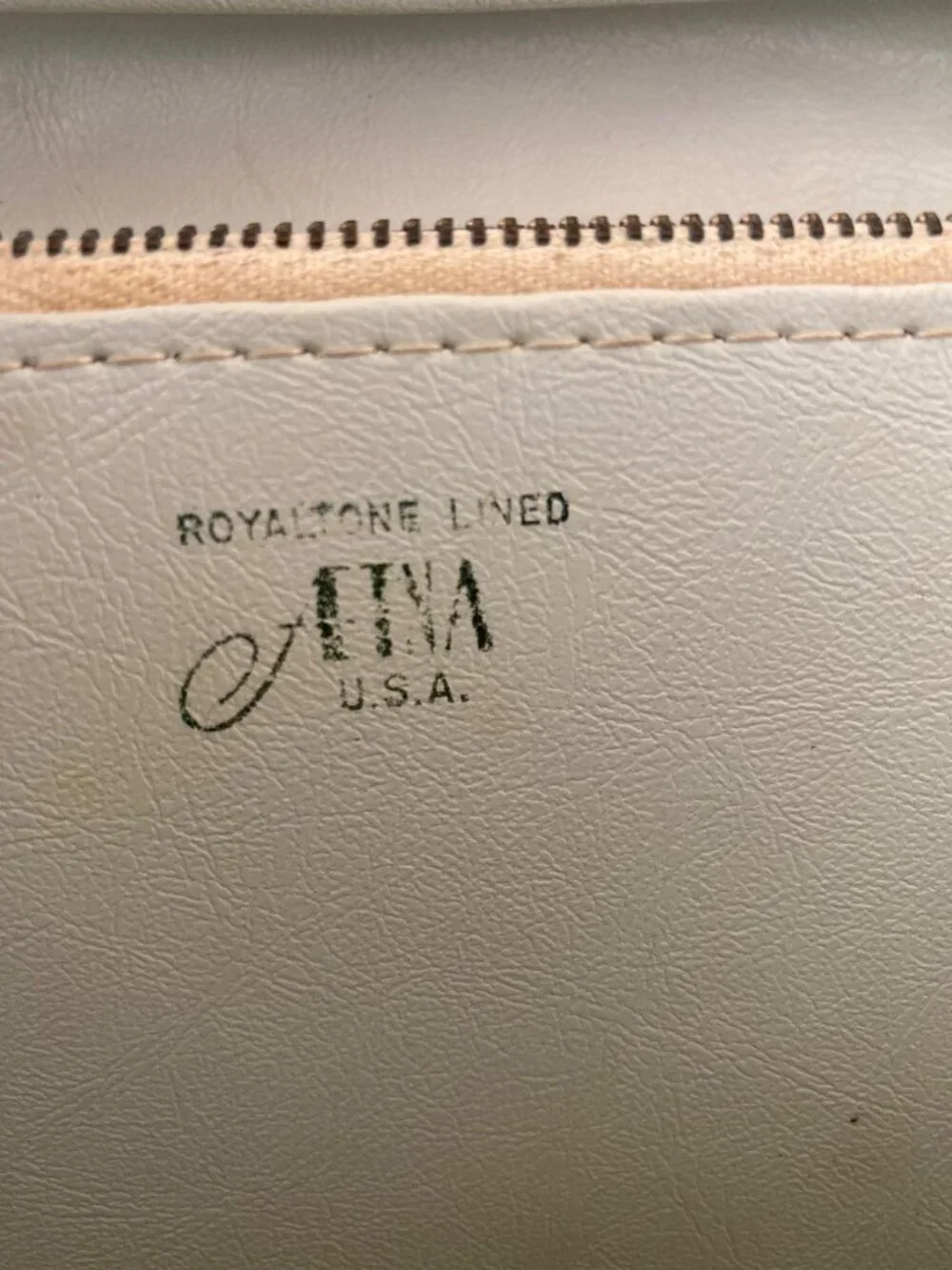 Vintage MCM Aetna USA Black Patent Envelope Clutch Purse Royaltone Lined 15" - Picture 8 of 16
